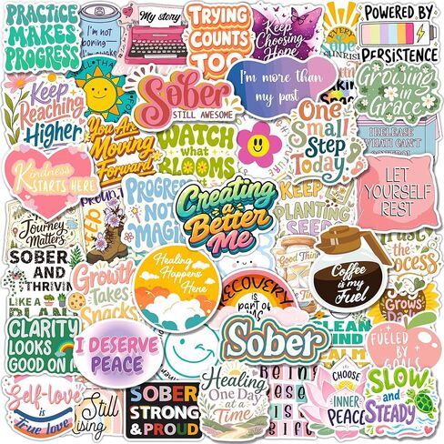 200PCS Sober Stickers, Sobriety Recovery Stickers for Women Men Adults in Kuwait