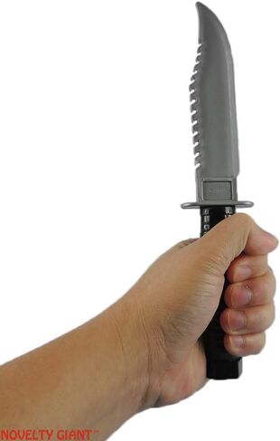 Novelty Plastic Hunting Knife Cleaver Prop Silver in Kuwait
