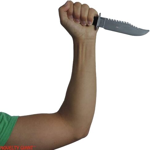 Novelty Plastic Hunting Knife Cleaver Prop Silver in Kuwait