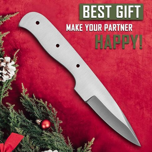 Stainless Steel outdoor knife Blank, Tactical, Survival, Camping, DIY, Knife Making kit, Skinner knife Blank Blade (ST) in Kuwait