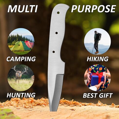 Stainless Steel outdoor knife Blank, Tactical, Survival, Camping, DIY, Knife Making kit, Skinner knife Blank Blade (ST) in Kuwait
