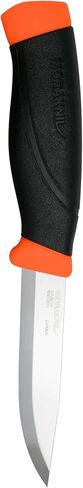 Morakniv Companion HeavyDuty (C) Fixed Blade Outdoor Survival Hunting Knife Carbon Steel Blade with Sheath (Hi-Vis Orange) in Kuwait
