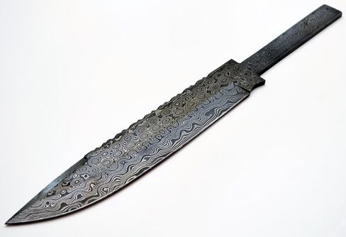 Huge Giant Drop Point Large Damascus High Carbon Steel Bowie Hunting Blank Blanks Blade Knife Knives Making in Kuwait