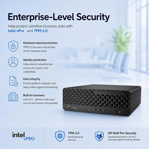 HP ProDesk 4 SFF G1i Business Desktop AI PC, Intel Core Ultra 5 235 vPro (> Ultra 7 265U), IST Computer Customized 16GB/32GB/64GB DDR5 RAM, 512GB/1TB/2TB SSD, Ethernet, DisplayPort, Wi-Fi, Win 11 Pro in Kuwait