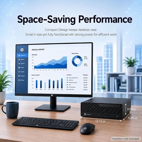 HP ProDesk 4 SFF G1i Business Desktop AI PC, Intel Core Ultra 5 235 vPro (> Ultra 7 265U), IST Computer Customized 16GB/32GB/64GB DDR5 RAM, 512GB/1TB/2TB SSD, Ethernet, DisplayPort, Wi-Fi, Win 11 Pro in Kuwait