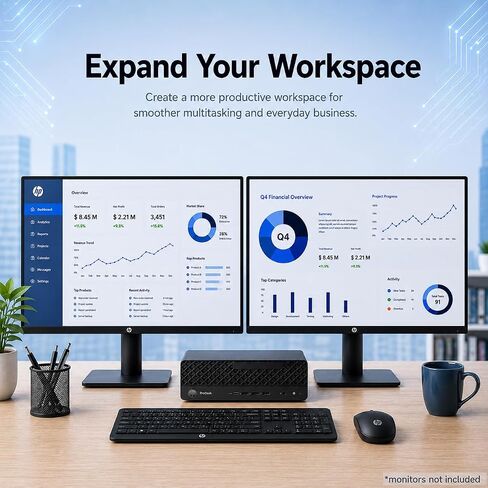 HP ProDesk 4 SFF G1i Business Desktop AI PC, Intel Core Ultra 5 235 vPro (> Ultra 7 265U), IST Computer Customized 16GB/32GB/64GB DDR5 RAM, 512GB/1TB/2TB SSD, Ethernet, DisplayPort, Wi-Fi, Win 11 Pro in Kuwait