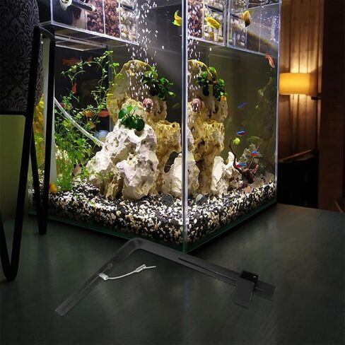 Aquarium Holder Light Aluminum Adjustable Stand 2pcs Black Alloy in Kuwait