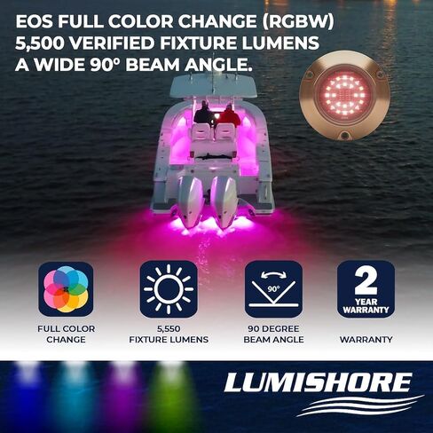 Bronze Underwater Boat Lights - RGB LED Surface Mount with IP68 Waterproof and 15,750 Lumens in Kuwait