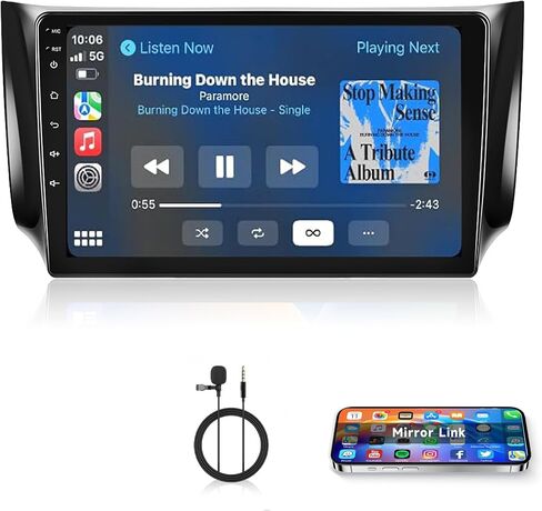 10" IPS Touch Screen Car Stereo for Nissan Sentra Sylphy 2013-2017, 2G/4G+64G, Wireless Carplay & Android Auto, Bluetooth 5.4, WiFi, GPS, SWC, FM, Backup Camera in Kuwait