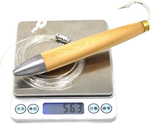 KMUCUTIE 3 pcs 6 Inch Rigged Cedar Plug for Saltwater trolling Fishing Lure in Kuwait