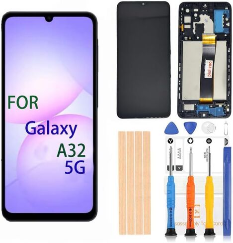 OEM 6.5 inch LCD Digitizer for Samsung Galaxy A32 5G Screen Replacement A326u S326dl A326a Touch Display, Full HD Digitizer Assembl with Protective Film（ Not for A32 4G in Kuwait