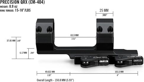 Vortex Precision Quick-Release Extended Cantilever 30mm Riflescope Mount in Kuwait