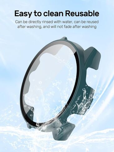 2-Pack Case for Garmin Forerunner 165 Smart Watch, ZBAGUG with Tempered Glass Screen Protector, Ultra - Thin Hard PC Full Protective Face Cover Bumper for Garmin Forerunner 165 Watch. Green in Kuwait