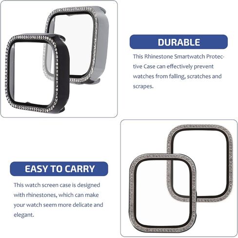 Artibetter 2pcs Smartwatch Cover Rhinestone Watch Case Screen Protector in Kuwait
