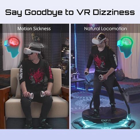 KAT Walk C2 VR Series | 360° Omnidirectional Walking Pad & Accessories for Immersive VR Gaming & Fitness | Compatible with SteamVR, Quest, Oculus | Plus E | US Size 14 in Kuwait