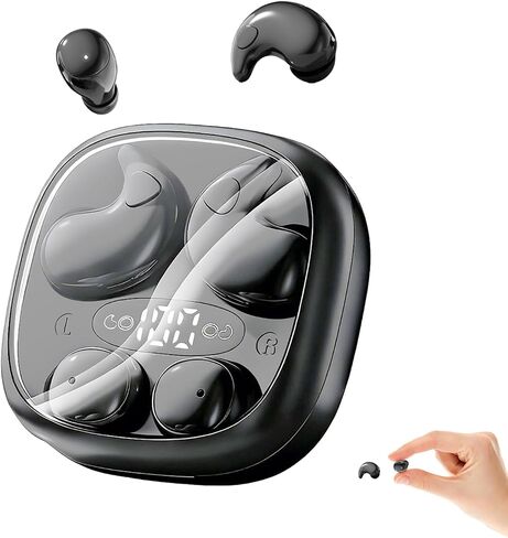 Flat Sleep Earbuds Mini Invisible Tiny Wireless Ear Buds, Wireless Hidden Small Sleeping Headphones for Side Sleepers, Discreet in-Ear Earphones for Small Ear Canals, Women & Work (Skin) in Kuwait