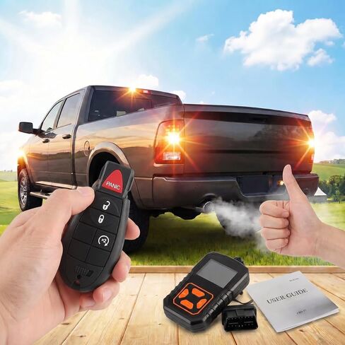 Simple DIY Remote Key Fob Replacement Fits for Dodge RAM 1500 2500 3500 (2013-2017) - FCC ID: GQ4-53T, Includes 3 & 4-Button Pads, No Pro Tools Required in Kuwait