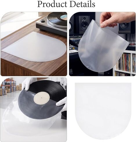 200pcs Inch Vinyl Record Storage Pouch Dust Protective Sleeves in Kuwait