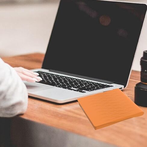 External Drive External CD Drive Writer USB 3.0 Portable Optical Drive Burner Reader Rewriter Plug and Play Fast Write Suitable for Laptop Desktop, Orange in Kuwait