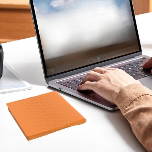 External Drive External CD Drive Writer USB 3.0 Portable Optical Drive Burner Reader Rewriter Plug and Play Fast Write Suitable for Laptop Desktop, Orange in Kuwait