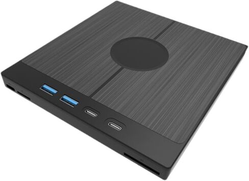 External DVD Drive USB C USB 3.0 CD DVD RW Burner Player Reader with TF and Type C Ports Plug and Play Metal PP Portable Design Suitable for in Kuwait