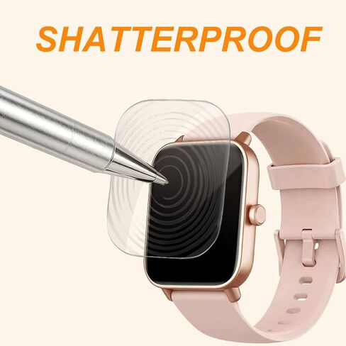 Screen Protector for 1.8" Smartwatch IDW19, Compatible with Gydom, Quican VERYFIT Fitness Tracker, Flexible TPU Film, Full Coverage, Self-Healing, High Definition Clear in Kuwait