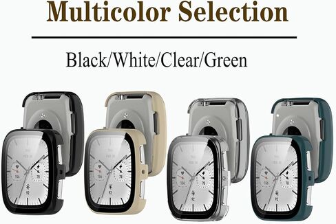 [4-Pack] Screen Protector Case with Tempered Glass Compitible with Amazfit Active 2 Square Smart Watch, Hard PC Case Screen Protector Cover Bumper Accessories for Women Men in Kuwait