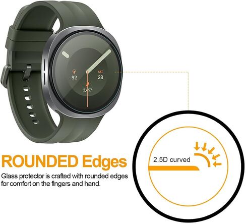 Supershieldz (2 Pack) Designed for Samsung Galaxy Watch 9/8 (44mm) Tempered Glass Screen Protector, Anti Scratch, Bubble Free in Kuwait