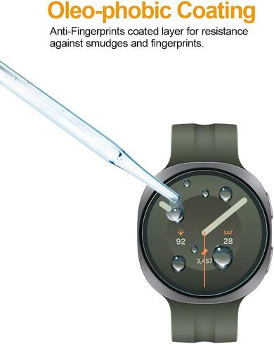 Supershieldz (2 Pack) Designed for Samsung Galaxy Watch 9/8 (44mm) Tempered Glass Screen Protector, Anti Scratch, Bubble Free in Kuwait