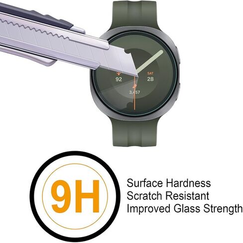 Supershieldz (2 Pack) Designed for Samsung Galaxy Watch 9/8 (44mm) Tempered Glass Screen Protector, Anti Scratch, Bubble Free in Kuwait