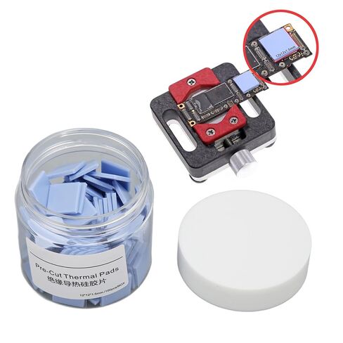 Generic 100PCS Thermal Conductive Silicone Pad Durable Heat Shock Absorption for DIY Gaskets Crafts Silicone Material in Kuwait
