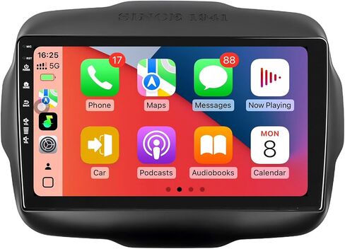 5G-WiFi6 Car Radio Stereo for Jeep Renegade 2015-2020,9 inch Android 13 Touchscreen Head Unit with Wireless Carplay Android Auto GPS Navigation Bluetooth SWC FM HD Backup Camera (2Ram 64Rom) in Kuwait