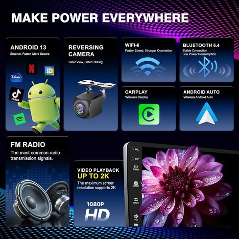 5G-WiFi6 Car Radio Stereo for Jeep Renegade 2015-2020,9 inch Android 13 Touchscreen Head Unit with Wireless Carplay Android Auto GPS Navigation Bluetooth SWC FM HD Backup Camera (2Ram 64Rom) in Kuwait