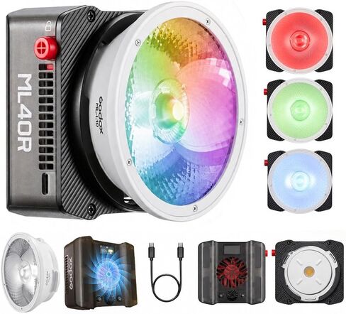 Godox ML40Bi Portable LED Video Light, Palm-Sized Bi-Color COB Light in Kuwait