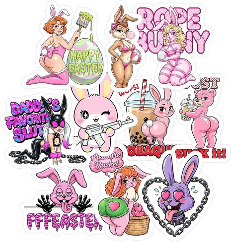 100Pcs Funny Adult Humor Stickers Pack – Waterproof Mature Cartoon Vinyl Decals for Laptop, Water Bottle, Journal, Car, Scrapbook – Hilarious Gag Gift for Grown-Ups in Kuwait