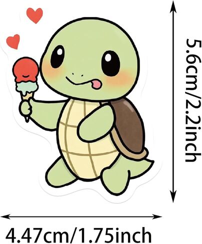 50 PCS Cute Turtle Stickers Animals Sticker Waterproof Vinyl Decal for Journaling Laptop Scrapbook Water Bottles Phone Caps Luggage for Adults Teens Womens in Kuwait