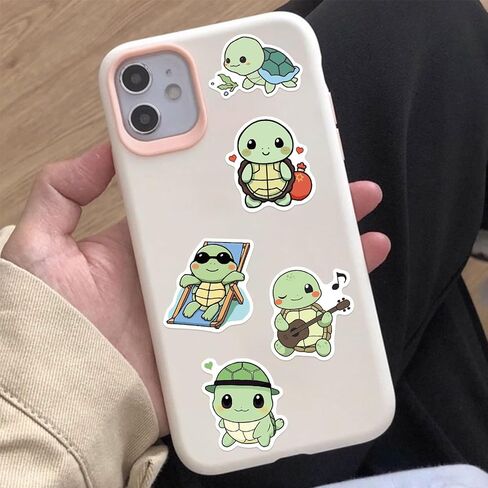 50 PCS Cute Turtle Stickers Animals Sticker Waterproof Vinyl Decal for Journaling Laptop Scrapbook Water Bottles Phone Caps Luggage for Adults Teens Womens in Kuwait