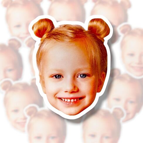 12 Custom Face Stickers – Personalized Photo Face Stickers, 3" Waterproof Die Cut Vinyl Stickers, Custom Party Favors for Birthdays, Graduation, Bachelorette & Events in Kuwait
