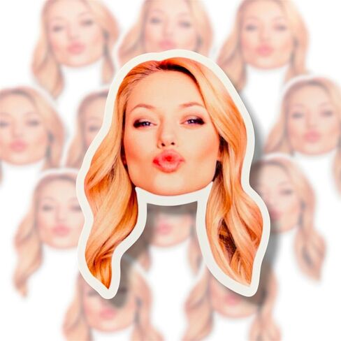 12 Custom Face Stickers – Personalized Photo Face Stickers, 3" Waterproof Die Cut Vinyl Stickers, Custom Party Favors for Birthdays, Graduation, Bachelorette & Events in Kuwait