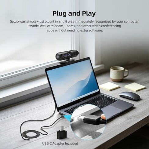 4K Webcam with Windows Hello, Facial Recognition, Log-on with Windows hello in Kuwait