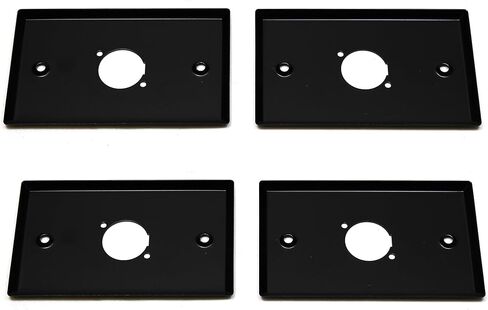 (4) Four Single Gang Blank Wall Plate for One XLR Male or Female Panel Mount D Type Black Steel in Kuwait