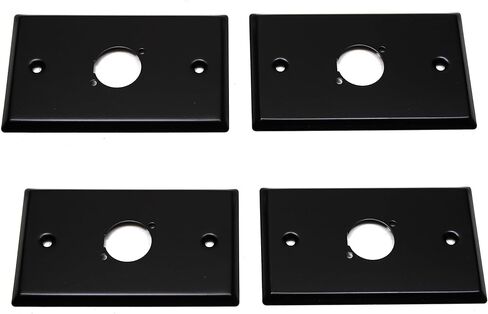 (4) Four Single Gang Blank Wall Plate for One XLR Male or Female Panel Mount D Type Black Steel in Kuwait
