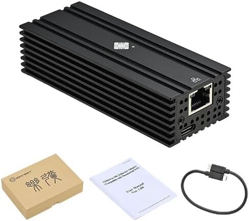 USB 4.0 Type-C 10G Ethernet Adapter, for High-Speed Network Connections, RJ45 Port Supports 10Gb/s, 5Gb/s, 2.5Gb/s, 1Gb/s and 100Mb/s Base-T. ONLY Works with USB 4.0 or Thunderbolt Port. in Kuwait