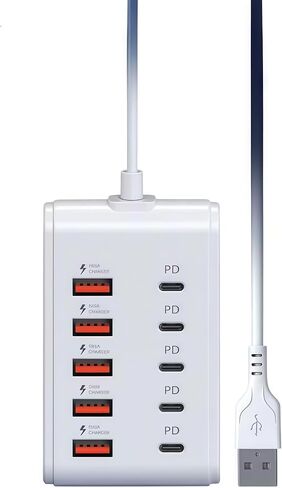 1 PCS Type C 10 in 1 Multiport Adapter Hub, USB C to 10 Port Expander Docking Station, Multi Connector Splitter for Laptop and Desktop in Kuwait
