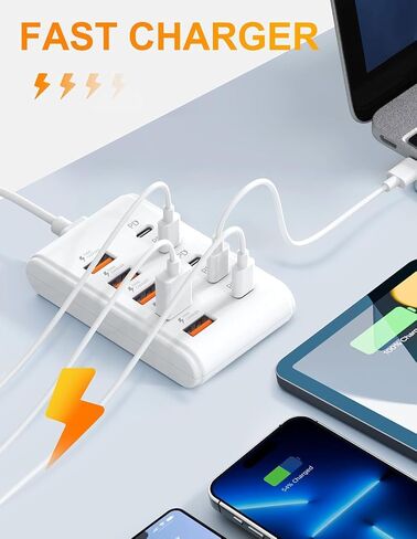 1 PCS Type C 10 in 1 Multiport Adapter Hub, USB C to 10 Port Expander Docking Station, Multi Connector Splitter for Laptop and Desktop in Kuwait