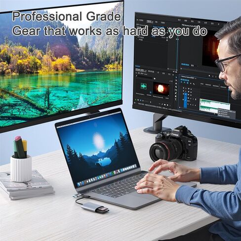 Professional CFexpress Type B and SD Dual-Slot Memory Card Reader with USB 3.2 Gen 2 (10Gbps) Transfer Speed, USB-C&USB-A 2-in-1 CFexpress Type B/SD Card Adapter in Kuwait