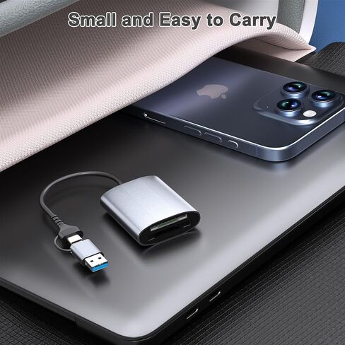 Professional CFexpress Type B and SD Dual-Slot Memory Card Reader with USB 3.2 Gen 2 (10Gbps) Transfer Speed, USB-C&USB-A 2-in-1 CFexpress Type B/SD Card Adapter in Kuwait