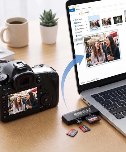 SD Card Reader Memory USB C, Dual MicroSD Slots USB 3.0 in Kuwait