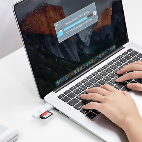 Sd Card Reader Viewer 2-in-1 for iPhone 16 17 Air, High-Speed USB C to Micro SD Card Adapter USB 2.0 Dual Slots for SD/Micro SD/SDHC/SDXC/MMC in Kuwait