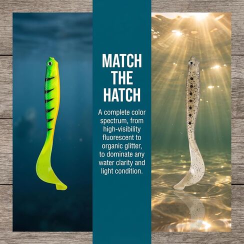 9pcs Bass Fishing Lures, Paddle Tail Soft Swimbaits Fresh & Saltwater in Kuwait